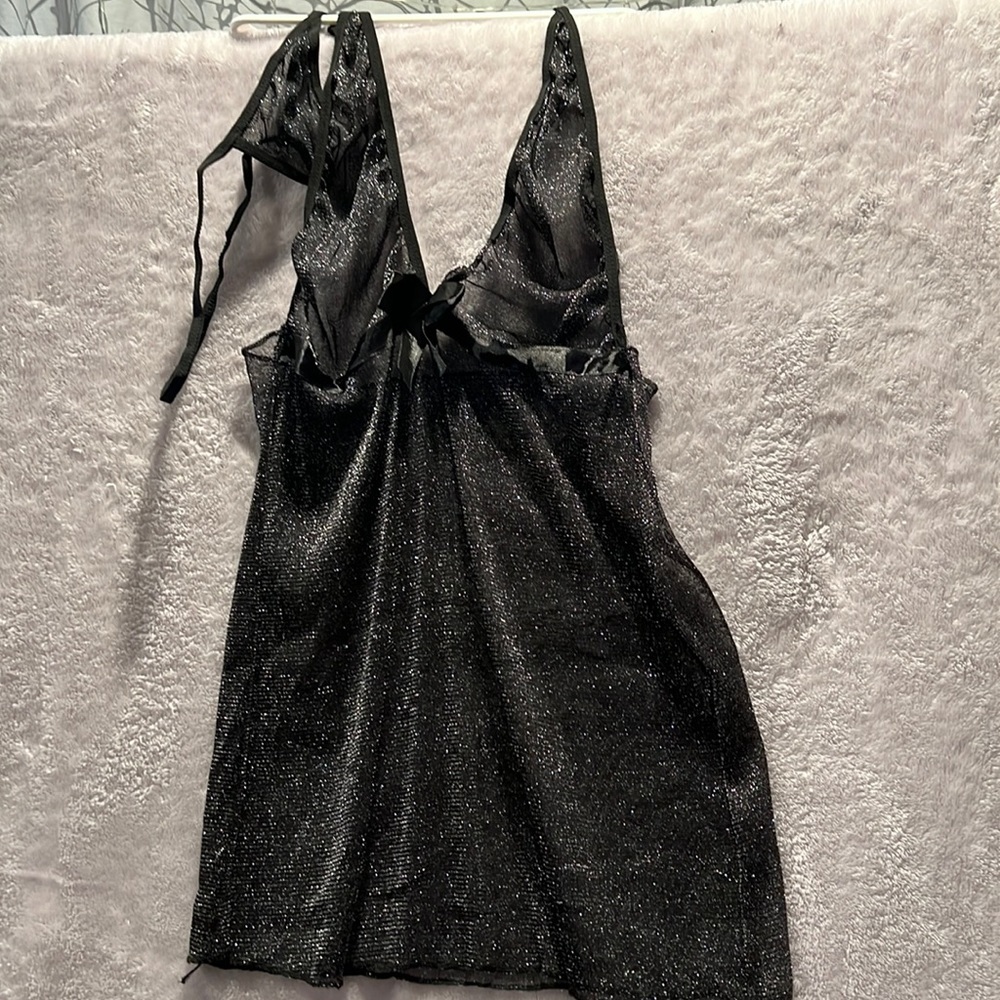 Super sheer teddy w/matching thong